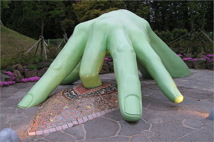 Erotic sculpture from Jeju Loveland in South Korea