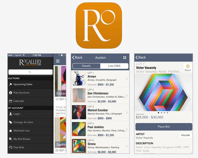 Rogallery Offers The First Mobile Application For Art Auctions