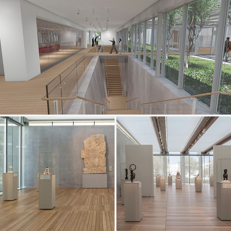 Pabellón diseñado por Renzo Piano en el Museo de Arte Kimbell de Fort Worth, Texas.