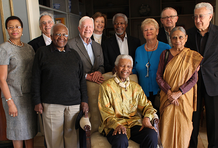 The Elders, an international non-governmental organization of public figures noted as elder statesmen, peace activists, and human rights advocates, who were brought together by Nelson Mandela in 2007. 