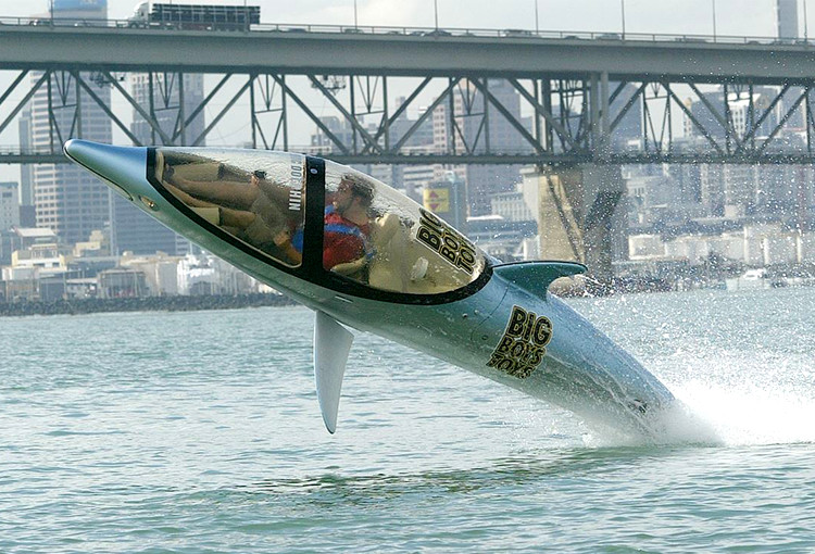 Seabreacher vessels can roll, jump, and dive at high speeds