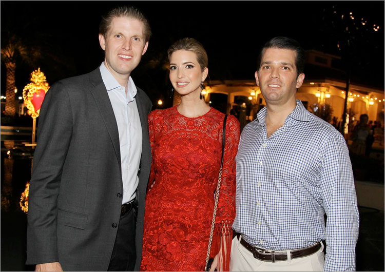 Eric, Ivanka, Donald Trump Jr.
