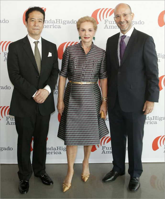 Dr. Tomoaki Kato, Carolina Herrera & Dr. Pedro Rivas-Vetencourt