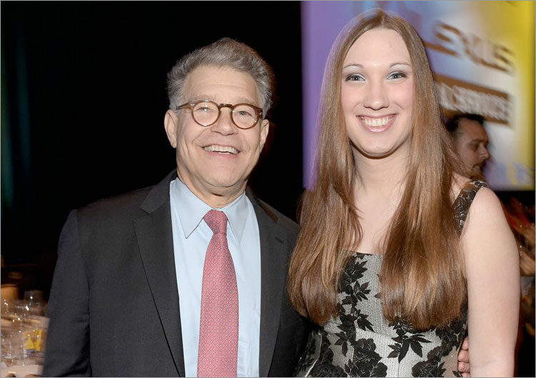 El senador de EE.UU Al Franken y Sarah McBride