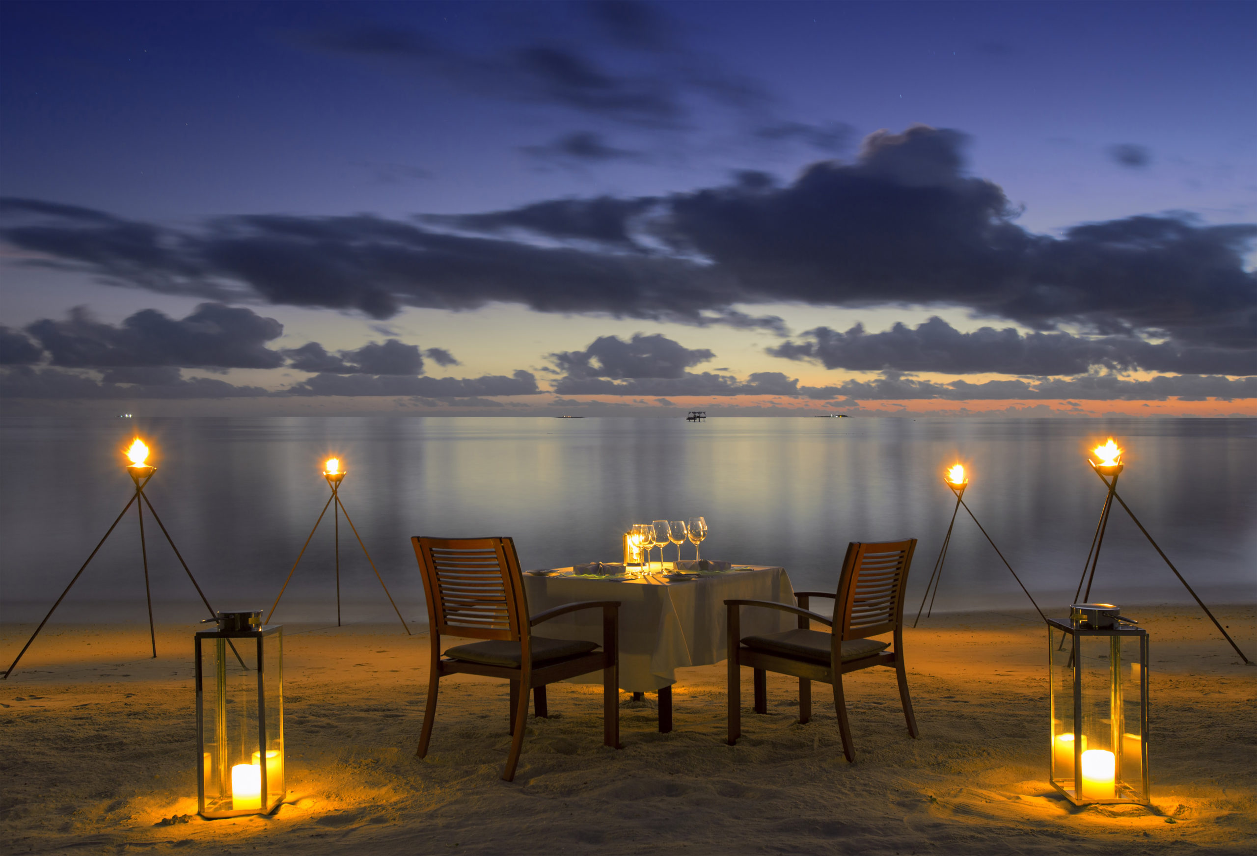 Visitors can dine in splendor in one of the resort's three restaurants