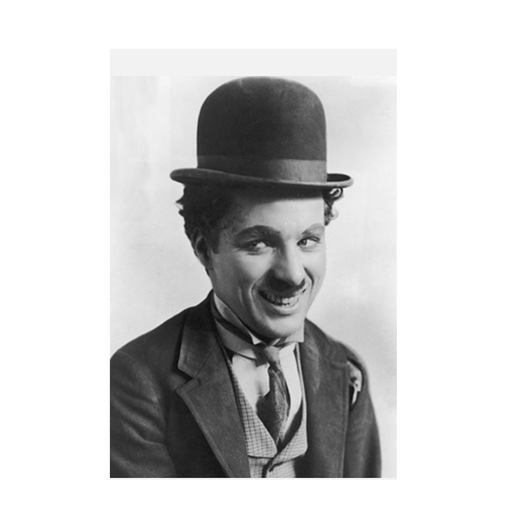 Charles Chaplin with one of the elegant top hats. The bowler is still one of the flagship models of Lock & Co. Hatters.