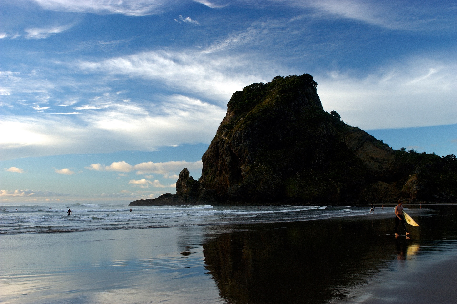 Black Sand Piha Beach Auckland is one of the best beaches in  New Zealand./ © image by Scott Venning