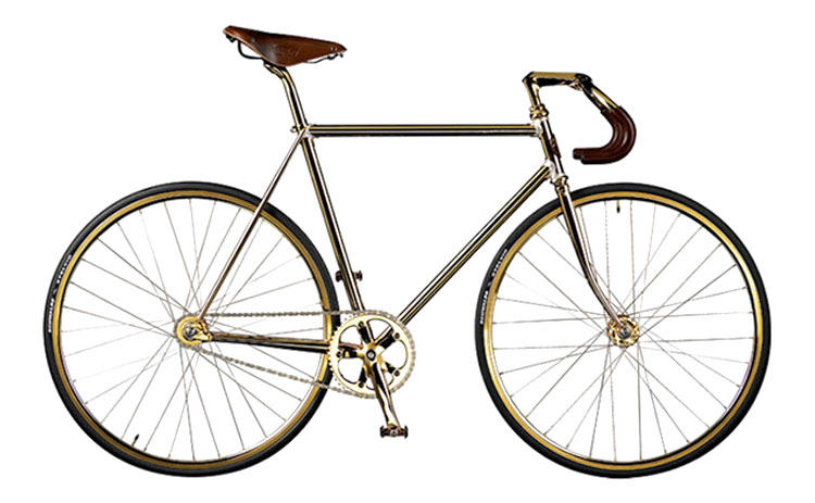 Bicycles Gold Bike Crystal Edition & Malle Bicyclette
