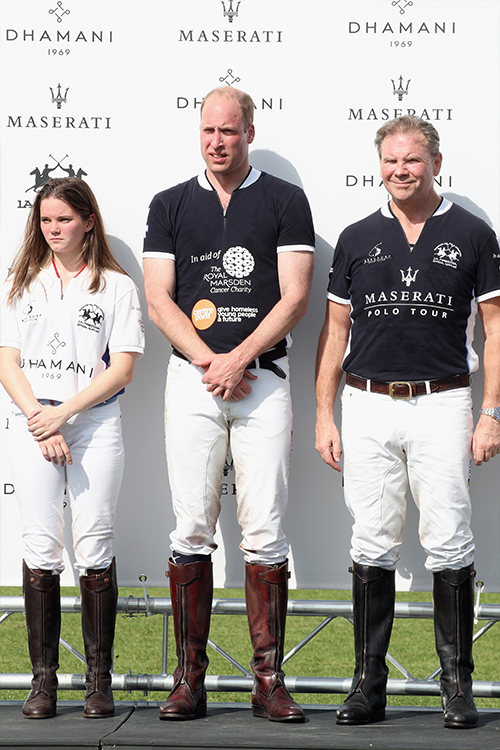 H.R.H. William of Wales, Maserati and La Martina, winners of the latest Royal Charity Polo Trophy