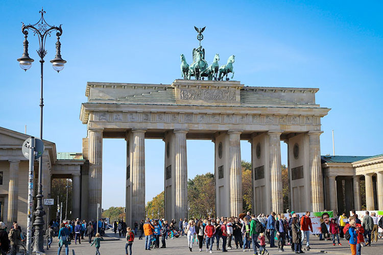 berlin, germany, berlin tourist attractions, charlottenburg palace, berlin guide, berlin museum island, luxury in berlin, berlin hotels, brandenburg gate, sir norman foster, king frederick i, queen sophie charlotte, joseph goebbels, kurfürstendamm avenue, kaiser wilhelm memorial church, jewish museum, checkpoint charlie, berlin wall, tiergarten park, potsdamer platz