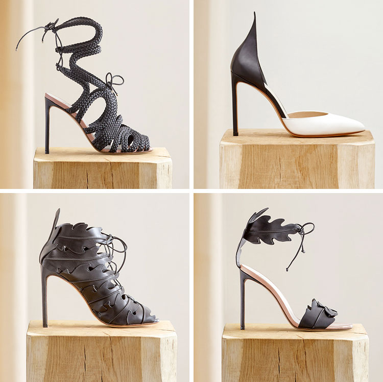 Zapatos de taco alto del diseñador Francesco Russo.