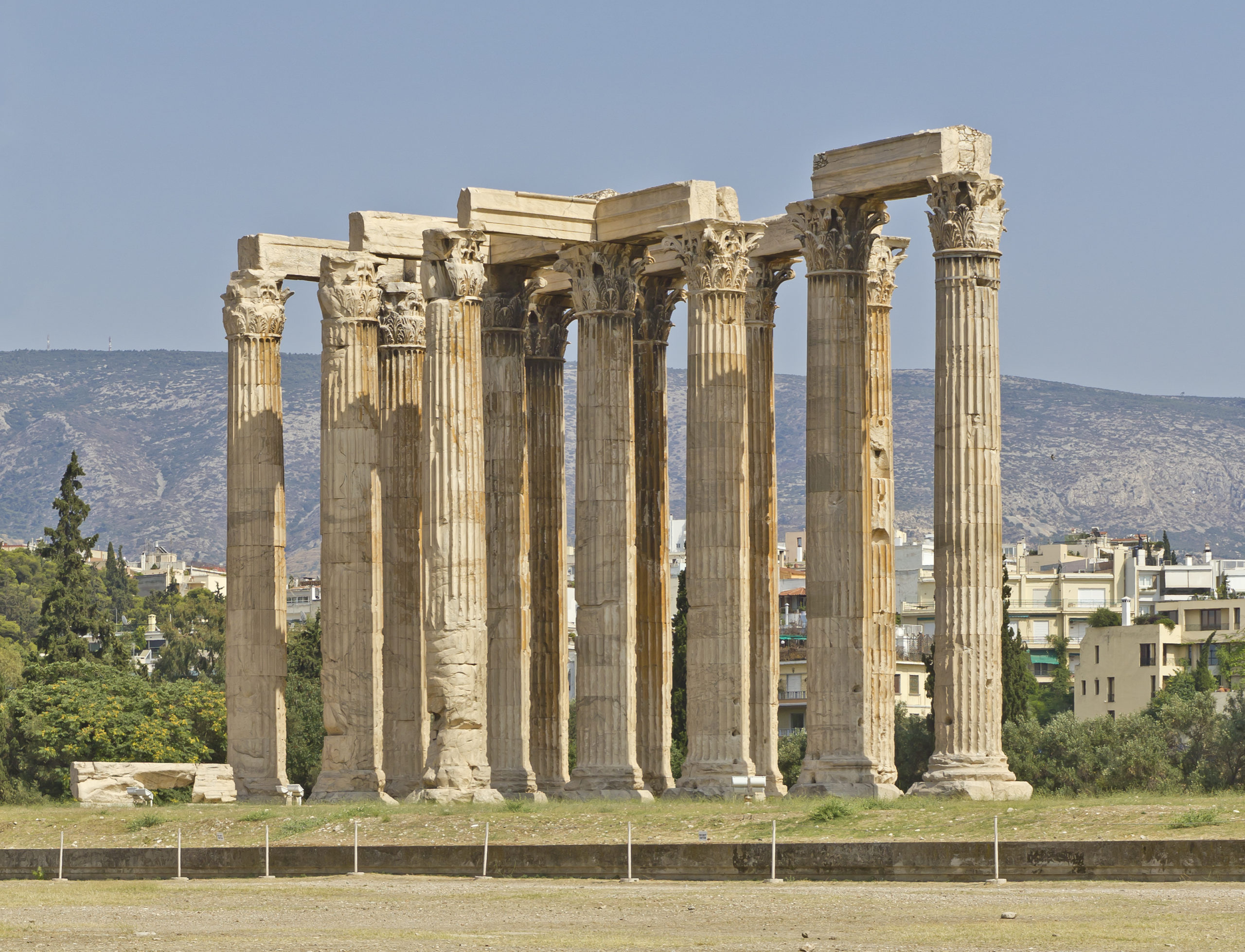El templo Olympian Zeus en Atenas.